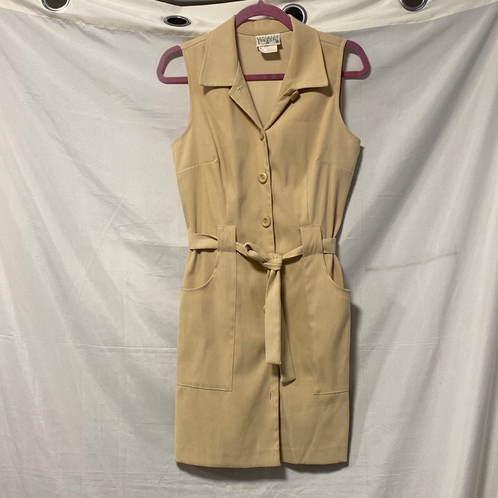 Vintage Northern Tradition Belted Vest Dress Size 7/8